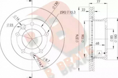 R BRAKE 78rbd10181 -